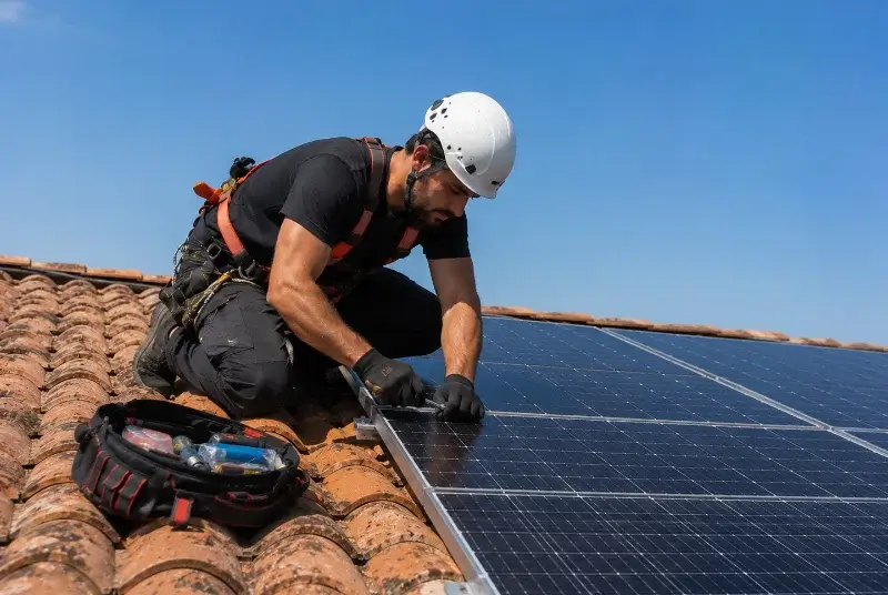 Maintenance et monitoring de panneaux solaires à Lussac